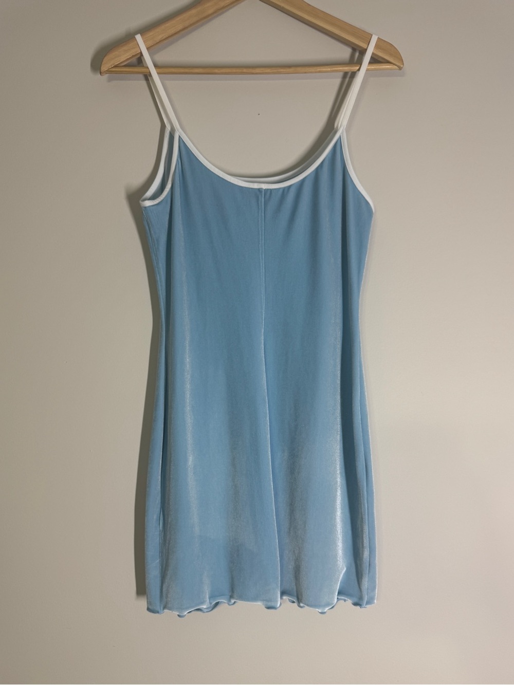 Amanda Uprichard Joella Women's Blue Velvet Dress Y2K Sz. M - Picture 3 of 6